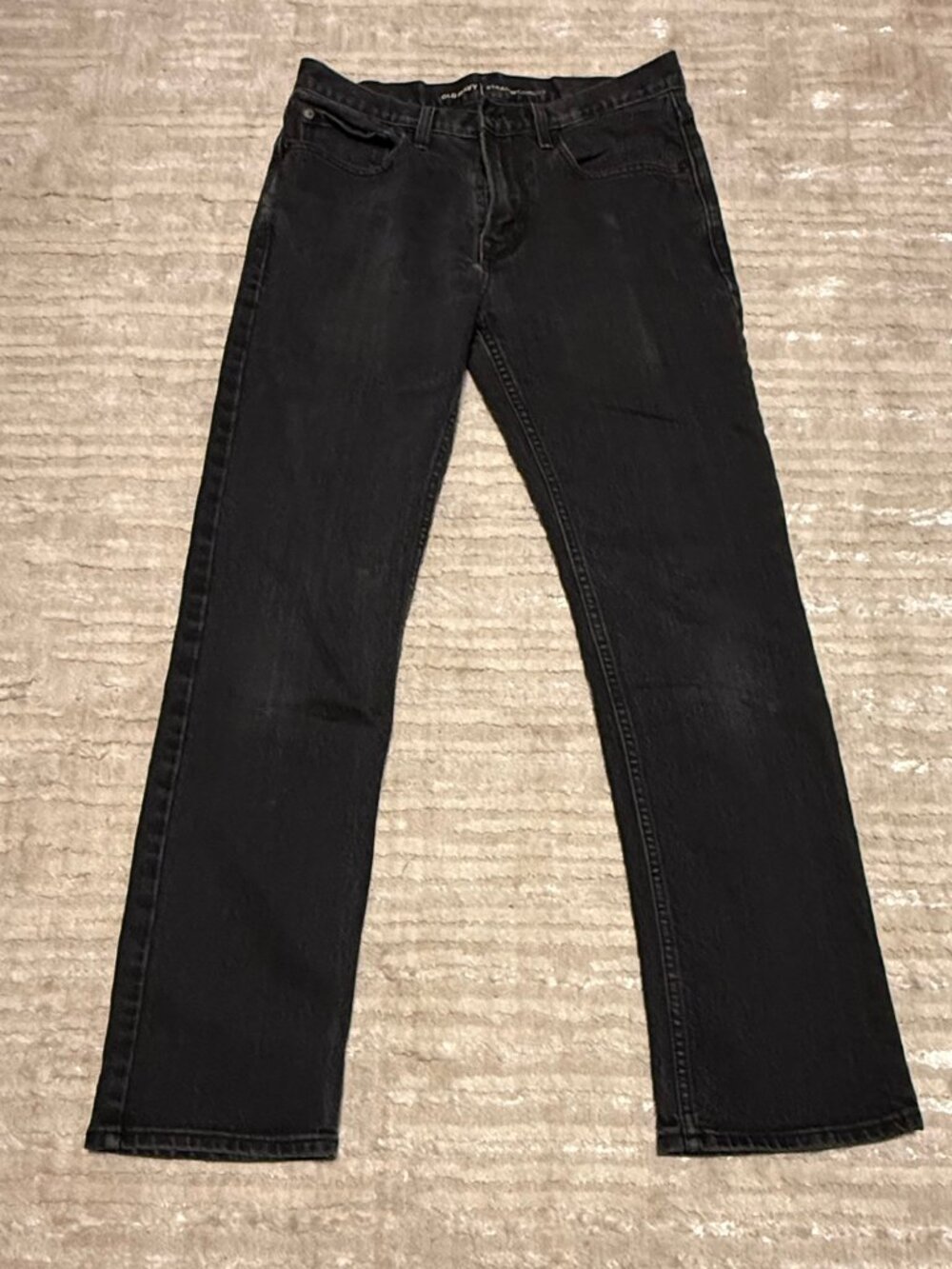 Old Navy Jeans Men's 30x32 Tag Size Black Stretch Straight Droit RN 54023